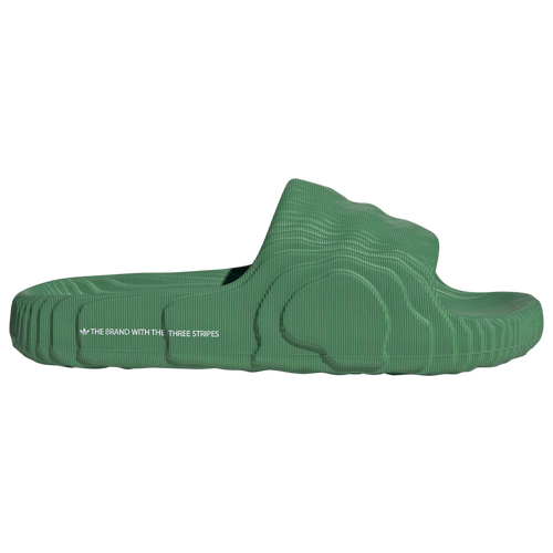 Shop Adidas Originals Mens  Adilette 22 In Green/white