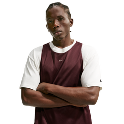 Men's - Nike Drifit Standard Issue Practice Mesh Jersey - Pale Ivory/Burgundy Crush