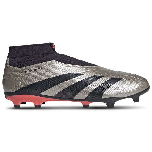 MENS - adidas Predator League Laceless FG - Aurora Black/Turbo Platin Metallic