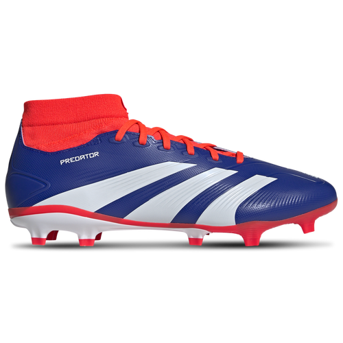 

adidas Mens adidas Predator League Sock FG - Mens Soccer Shoes Lucid Blue/White/Solar Red Size 7.5