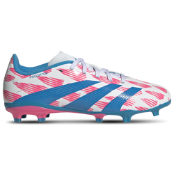 Boys' Grade School - adidas Predator League FG - Solar Blue/White/Solar Pink