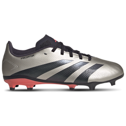 Boys' Grade School - adidas Predator League FG - Platin Metallic/Aurora Black/Turbo