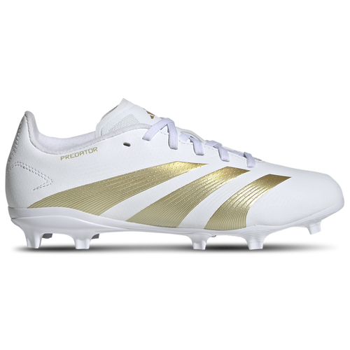 

Boys adidas adidas Predator League FG - Boys' Grade School Soccer Shoe White/Gold Metallic/Sandy Beige Metallic Size 05.0