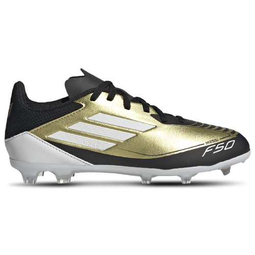 

adidas Boys adidas F50 League x Messi FG - Boys' Grade School Soccer Shoes Gold Metallic/White/Black Size 06.0