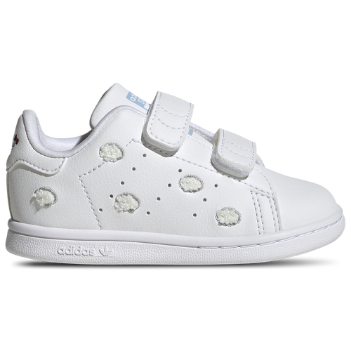 

adidas Originals Girls adidas Originals Stan Smith x Hello Kitty - Girls' Toddler Basketball Shoes White/Grey/Blue Size 9.0