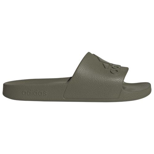 Adidas Originals Mens Adidas Adilette Aqua Slides In Olive Strata/olive Strata/olive Strata