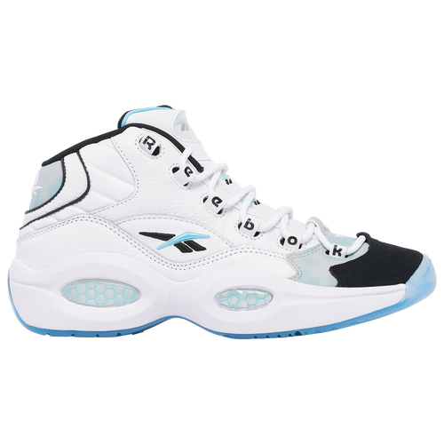 

Reebok Mens Reebok Question Mid Anuel Double Toe - Mens Basketball Shoes Black/White/Blue Size 10.0