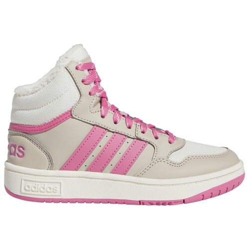 

adidas Boys adidas Hoops Mid 3.0 - Boys' Grade School Basketball Shoes Wonder Beige/Pink Fusion/Off White Size 04.0