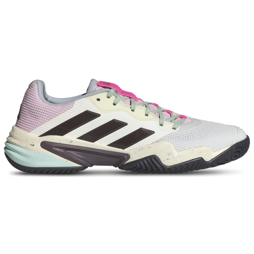 

adidas Mens adidas Barricade 13 Tennis Shoes - Mens Crystal White/Semi Green Spark/Aurora Metallic Size 12.0