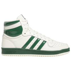 Men's - adidas Originals Top Ten - Off White/Dark Green
