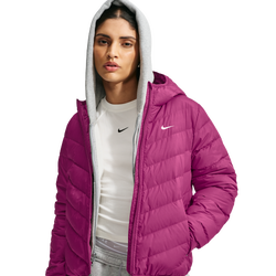 Women's - Nike Therma-FIT Down Windpuffer Warm Jacket - True Berry/True Berry/Sail