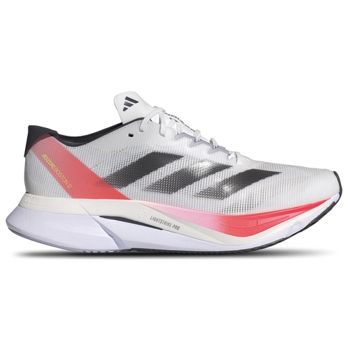 

adidas Mens adidas Adizero Boston 12 - Mens Running Shoes White/Silver/Red Size 10.0