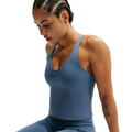 Nike Drifit Universal Medium Support Bra Tank - Nike New Slate/Midnight Navy