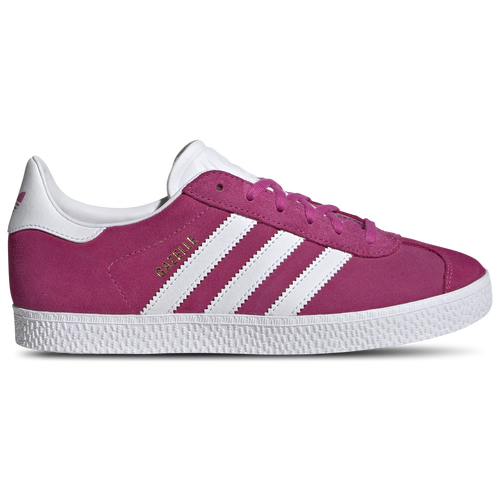 

adidas Originals Girls adidas Originals Gazelle - Girls' Grade School Skate Shoes Semi Lucid Fuchsia/Gold Metallic/White Size 04.5