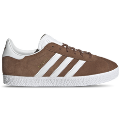 Girls' Grade School - adidas Originals Gazelle - White/Brown