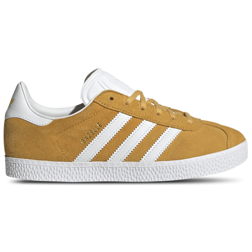 

adidas Originals Gazelle - Girls' Grade School Preloved Yellow/Gold Metallic/White Size 03.5