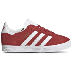 Boys' Preschool - adidas Originals Gazelle 2 - White/Gold Metallic/Better Scarlet