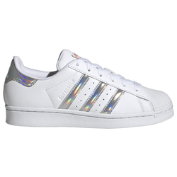 Girls' Grade School - adidas Originals Superstar - White/Silver Dawn