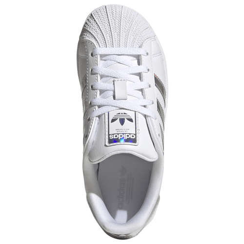 Adidas originals superstar 2 white silver womens trainers online