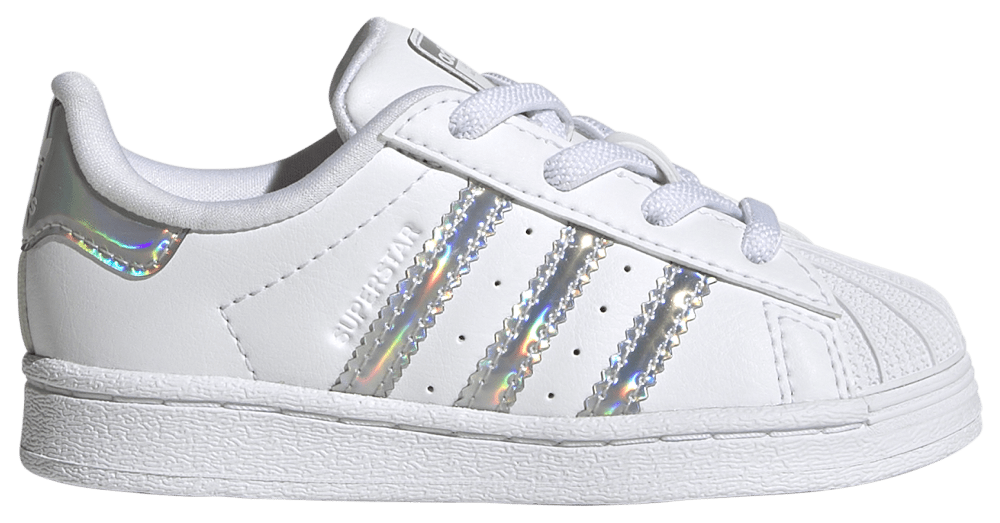 Adidas superstar shoes white and silver hotsell