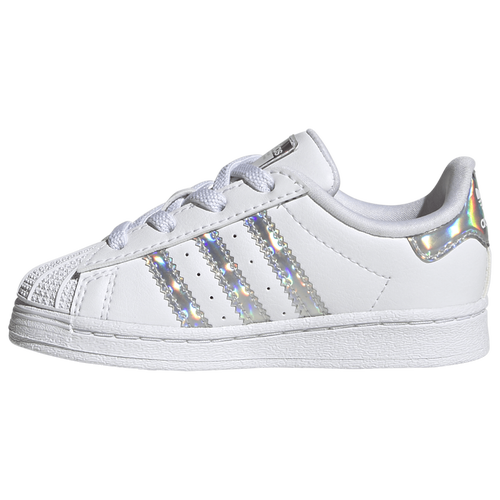 Adidas superstar iridescent gs white silver juniors best sale