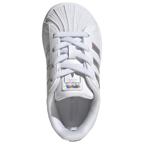 Adidas superstar white metallic silver best sale