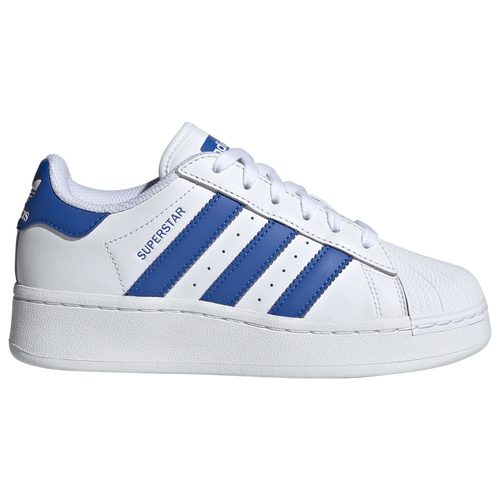 

adidas Originals Boys adidas Originals XLG Superstar - Boys' Grade School Basketball Shoes Blue/Cloud White/Cloud White Size 5.5