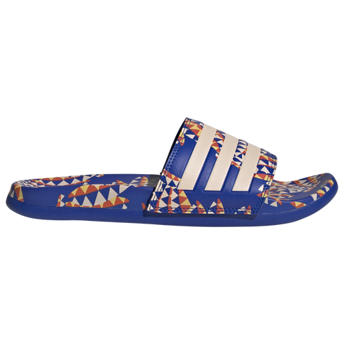 Adidas Originals Adilette Comfort Slide Sandal In Bold Blue/bliss Orange/bold Blue