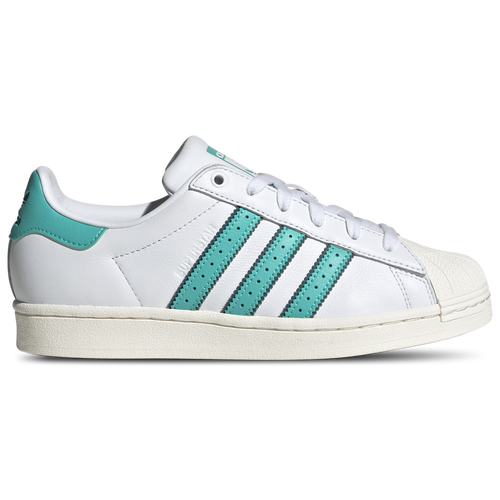 Adidas Originals Womens  Superstar In Cloud White/mint Rush/white