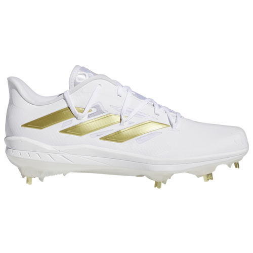 

adidas Mens adidas Adizero Afterburner 9 - Mens Baseball Shoes White/Gold Size 13.0