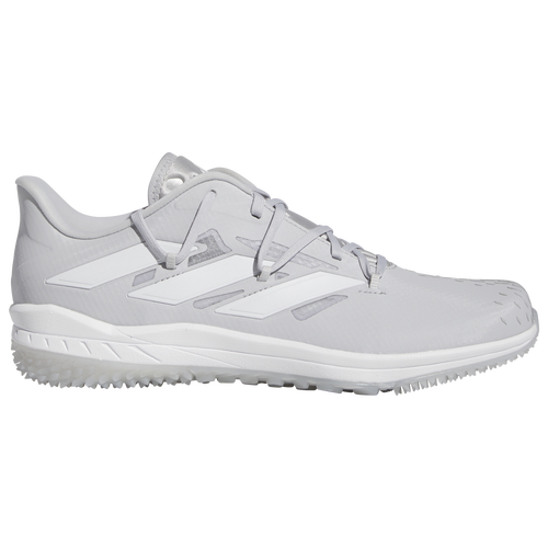 

adidas Mens adidas Adizero Afterburner 9 TURF - Mens Baseball Shoes Grey/White Size 14.0