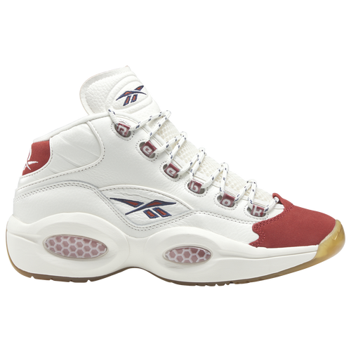 Reebok Mens  Question Mid Asg In White/red