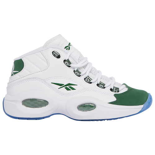 

Reebok Boys Reebok Question Mid MSU - Boys' Grade School Basketball Shoes White/Green/Gold Size 4.0