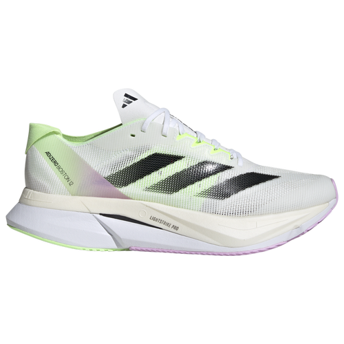 MENS - adidas Adizero Boston 12 - Cloud White/Core Black Green Spark
