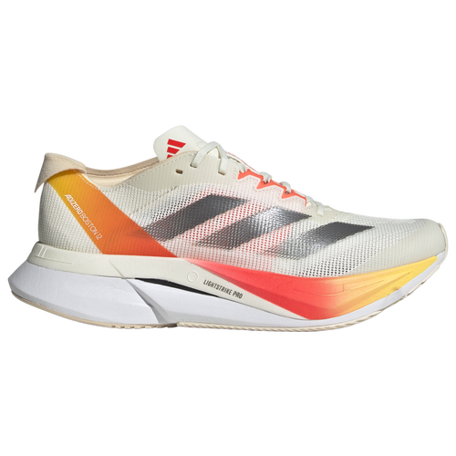 

adidas Womens adidas adiZero Boston 12 - Womens Running Shoes Ivory/Metallic/Solar Red Size 8.5