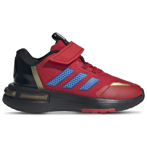 

adidas Boys adidas Racer x Iron Man - Boys' Grade School Running Shoes Better Scarlet/Bright Royal/Gold Metallic Size 1.0