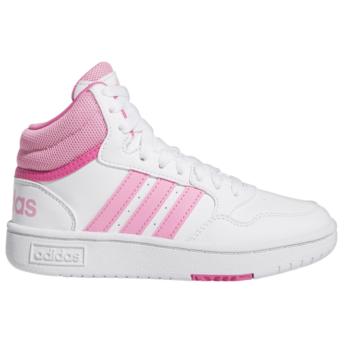 

Girls adidas adidas Hoops Mid 3.0 - Girls' Grade School Basketball Shoe White/Pink Size 04.0
