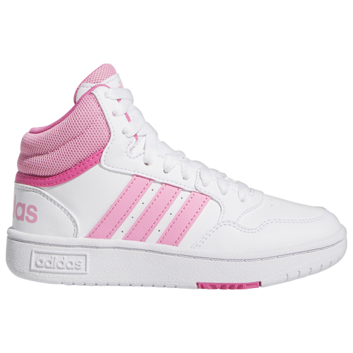 Shop Adidas Originals Girls Adidas Adidas Hoops Mid 3.0 In White/pink