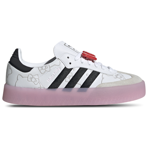 

adidas Originals Womens adidas Originals Sambae x Hello Kitty - Womens Basketball Shoes White/Black/Clear Pink Size 7.5