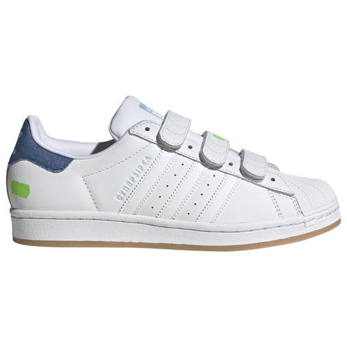 Adidas Originals Womens  Superstar X Ksenia Schnaider In Ftwr White/ftwr White/clear Blue