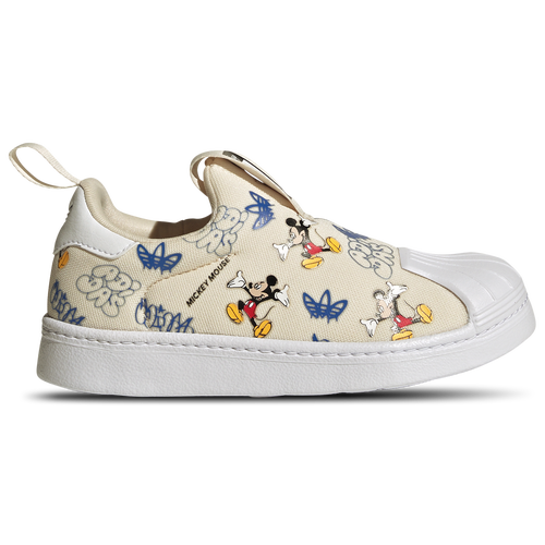 

adidas Originals Boys adidas Originals Disney Mickey Mouse Superstar 360 - Boys' Preschool Basketball Shoes Wonder White/White/Black Size 12.5