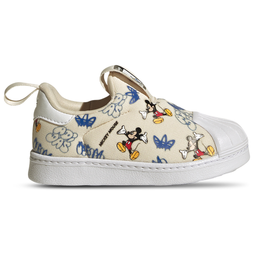 

adidas Originals Boys adidas Originals Superstar 360 x Disney Mickey - Boys' Toddler Basketball Shoes White/Wonder White/Black Size 4.0