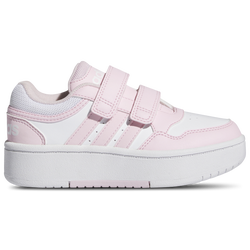 Girls' Preschool - adidas Hoops 3.0 Bold - White/Clear Pink/Clear Pink