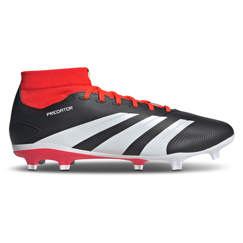 

adidas Mens adidas Predator 24 League Firm Ground - Mens Soccer Shoes Core Black/Cloud White/Solar Red Size 10.0