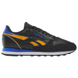 Men's - Reebok Classic Leather - Core Black/Electric Cobalt /Shocking Orange 