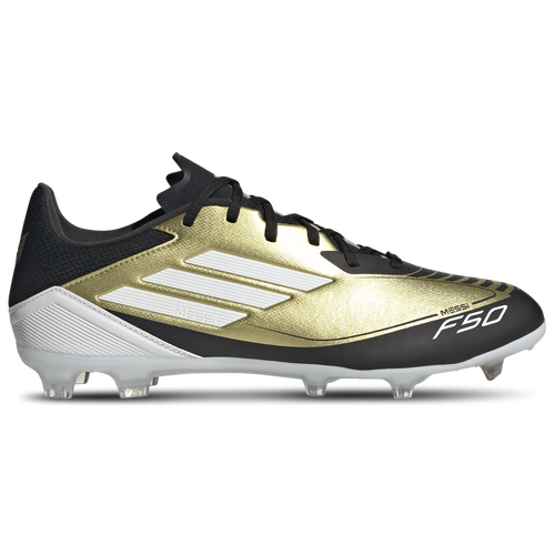 

adidas Mens adidas F50 League FG Messi - Mens Soccer Shoes Gold Metallic/White Size 11.5