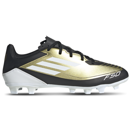 

adidas Mens adidas F50 Messi Club FXG - Mens Soccer Shoes Gold Metallic/White Size 11.5
