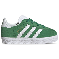 Girls' Toddler - adidas Originals Gazelle - Green/White/Gold Metallic