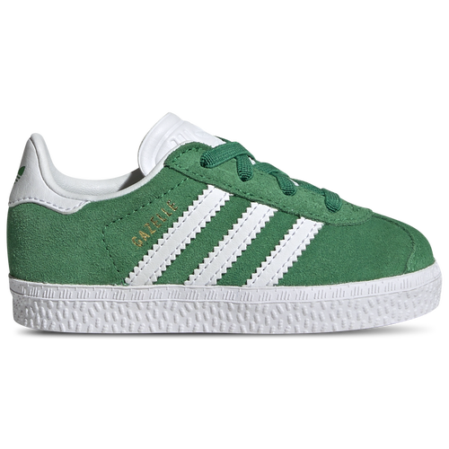 

Girls adidas Originals adidas Originals Gazelle - Girls' Toddler Running Shoe Green/White/Gold Metallic Size 09.0