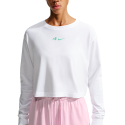Women's - Nike A'Ja LS Tee - White